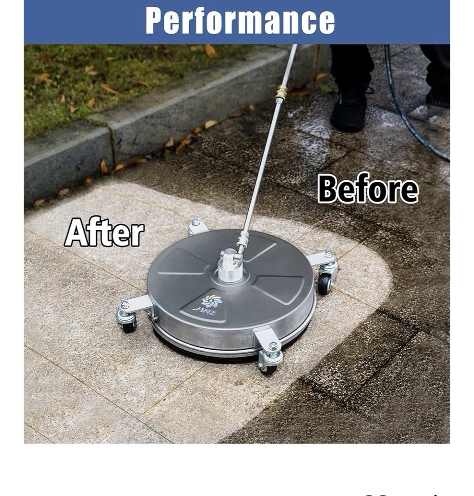 Janz Professional 16” Surface Cleaner 1,500-4,000 PSI Color Silver