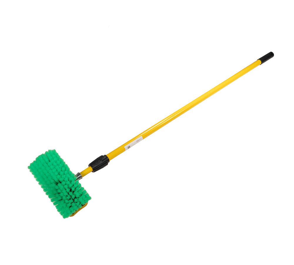 10″ Bi-Level Car Wash Brush and 4′ to 8′ Long Handle w/ Soft Bristles for Truck