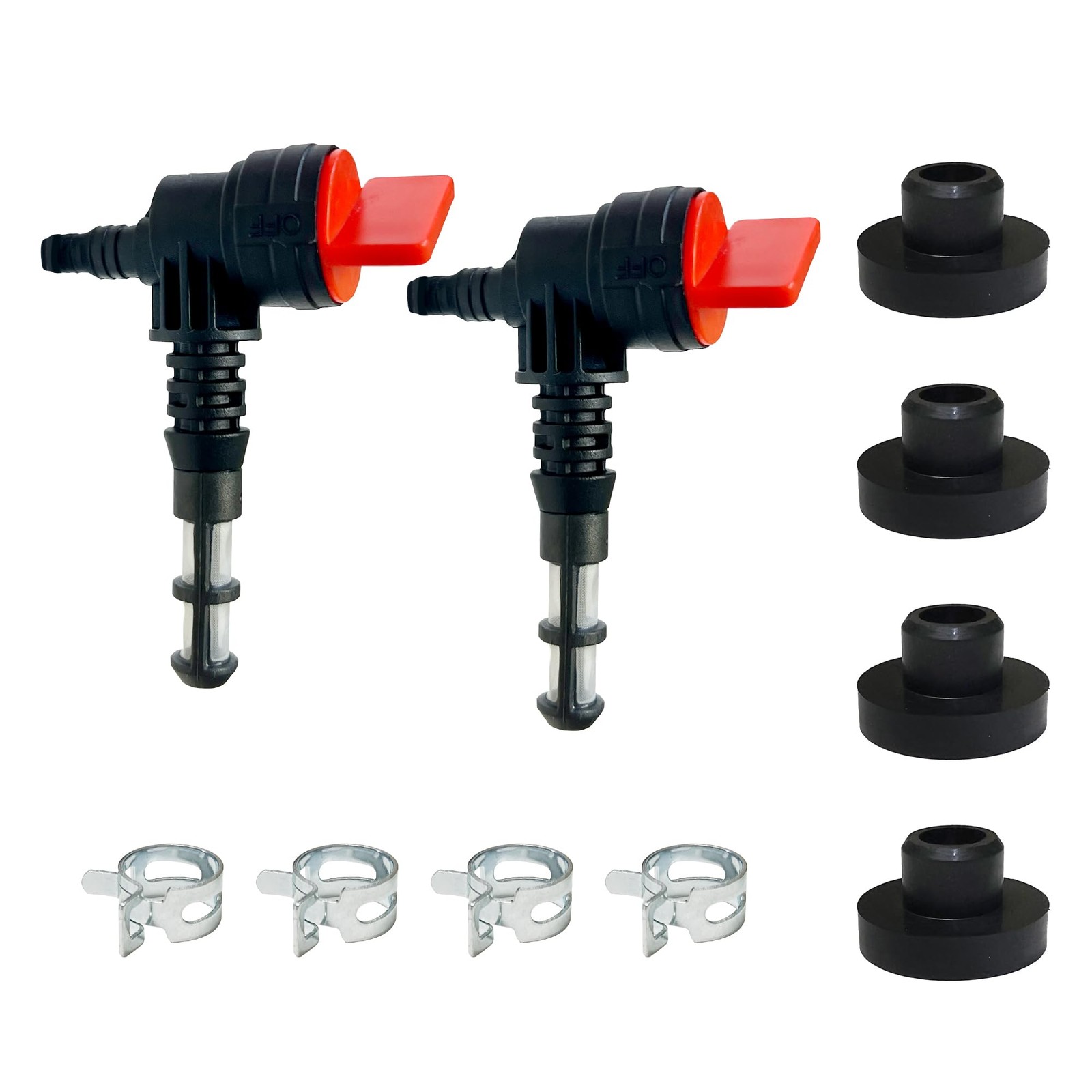 2 Pack 90 Degree Fuel Gas Shut Off Valve with Grommet Clamp for 192980GS 2089…