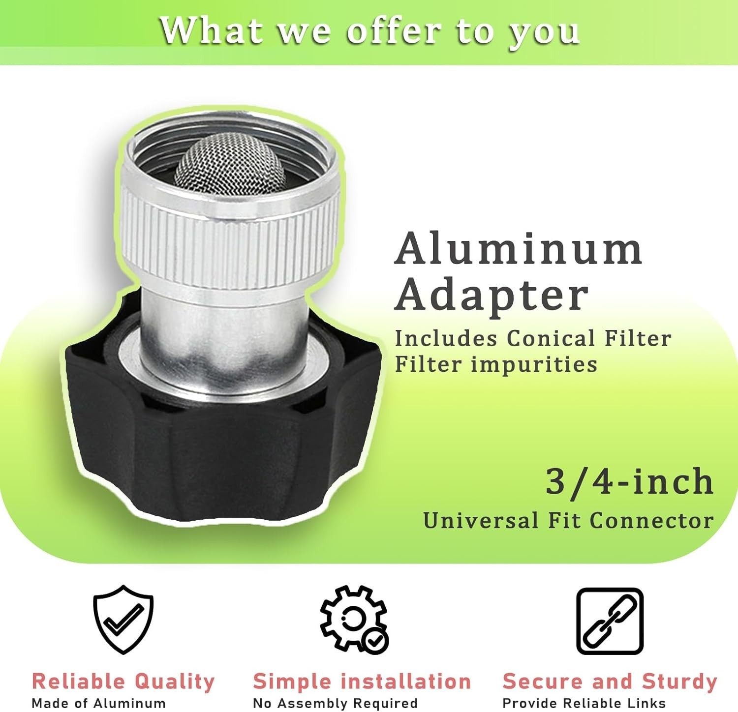 Durable 3/4 Inch Electric Pressure Washer Coupler – Universal Hose Connection