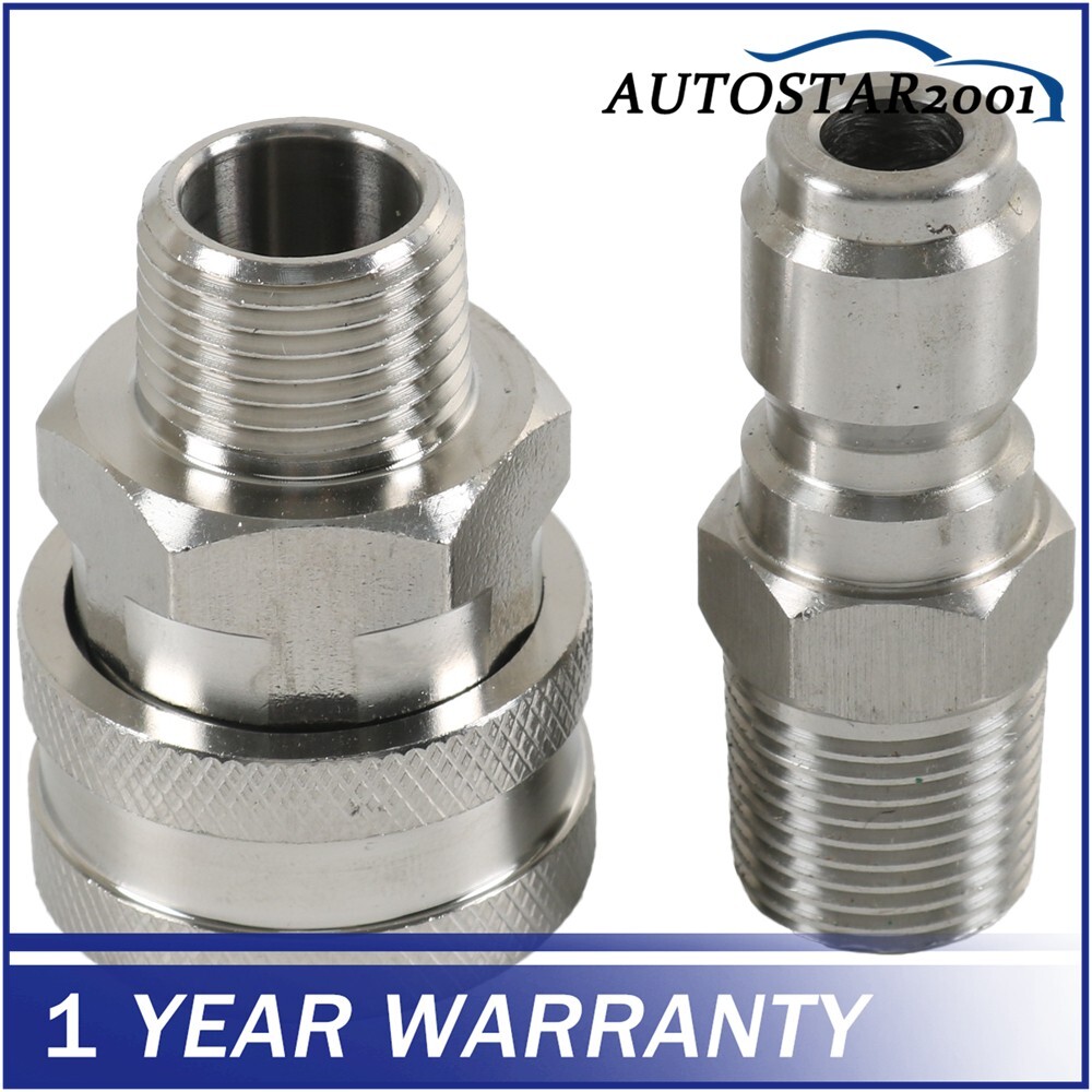 High Pressure Washer Ball Valve Steel Kit 4500 PSI 3/8 Inch Quick Connect NEW