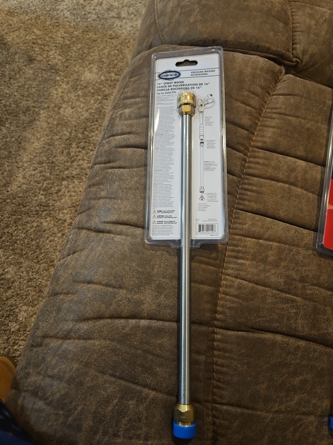 Simpson 16 Inch Pressure Washer Wand Extension for Cold Water up to 3600 PSI