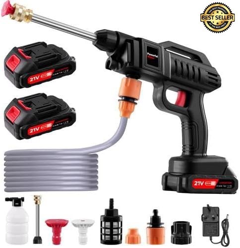 Cordless Pressure Washer 870PSI Portable Power Washer W Battery Nozzle Hose Kit