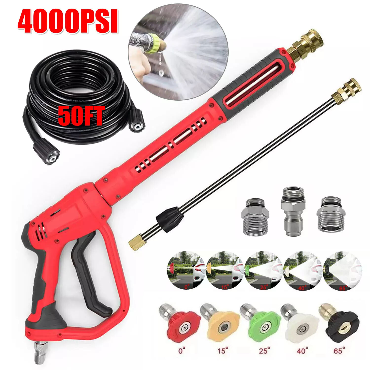 Foam Cannon Dual Connector Accessory for Pressure Washer 4000 PSI Car Wash Kit
