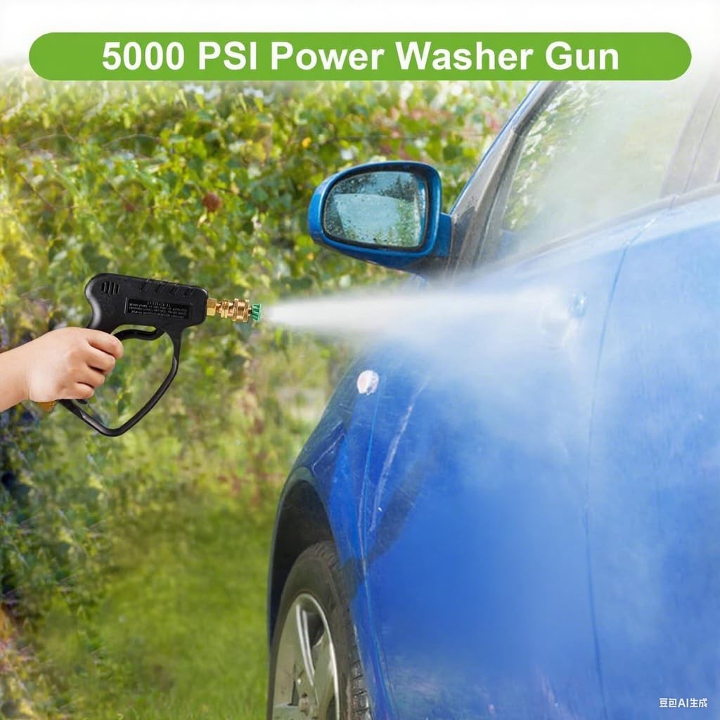 High Pressure Washer Short Gun, 5000 PSI 10.5 GPM Industrial Pressure Power W…