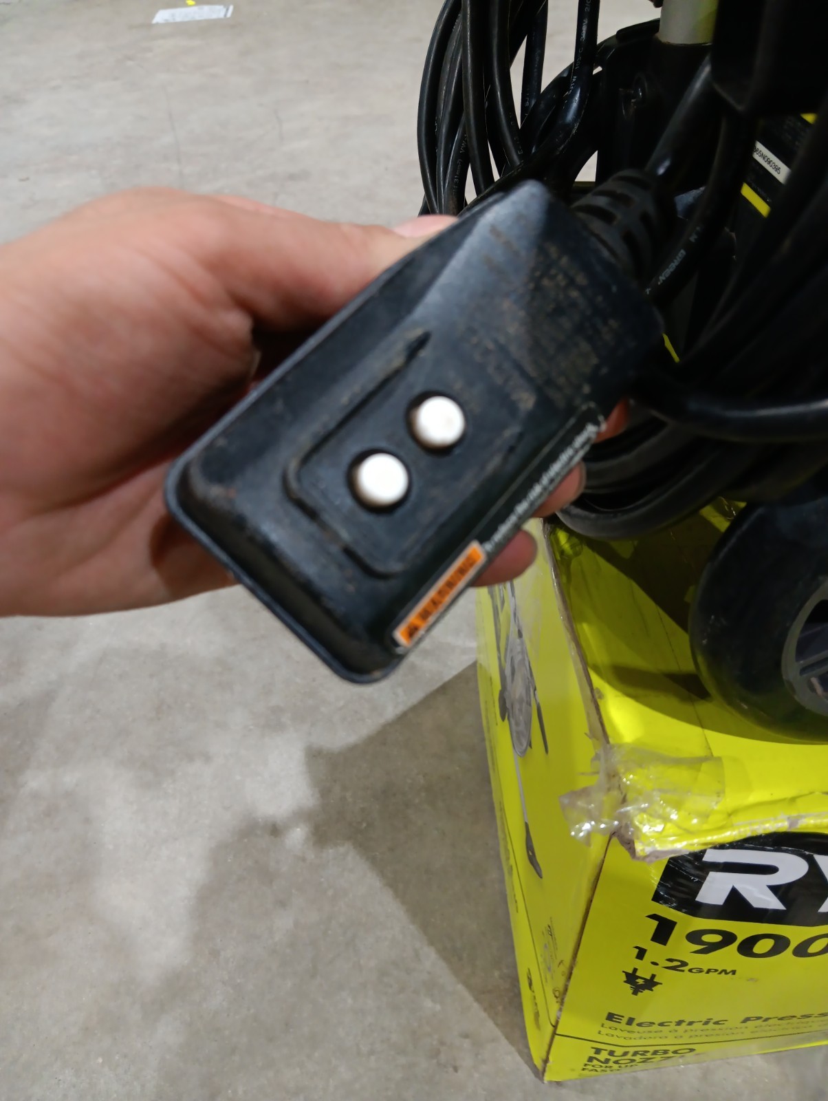 RYOBI 1900 PSI 1.2 GPM Cold Water Wheeled Corded Pressure Washer RY1419MT *READ*