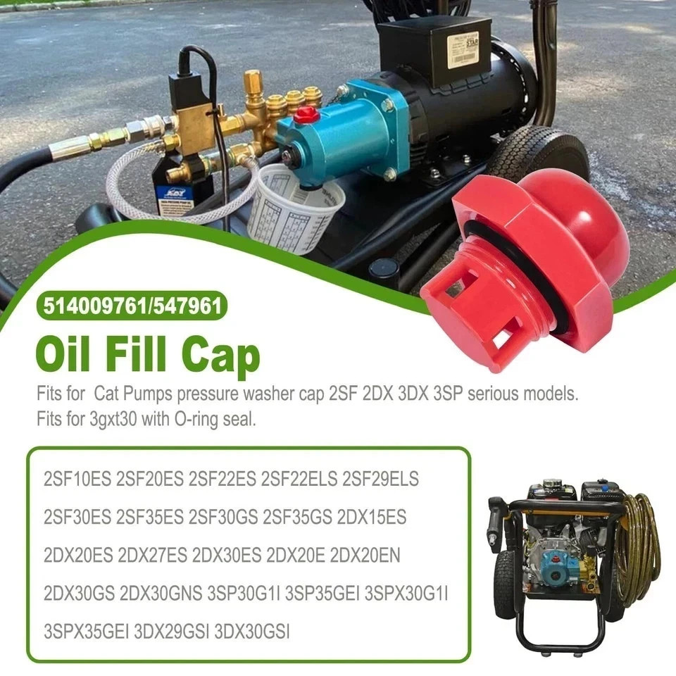 514009761 547961 Oil Fill Cap with O-Ring Seal for Cat Pumps Pressure Washer …