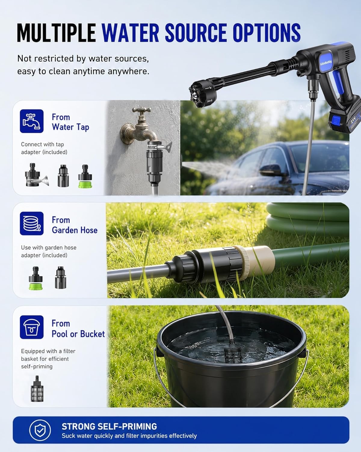 1250 PSI Cordless Power Cleaner – Lightweight & Portable for All Cleaning Needs