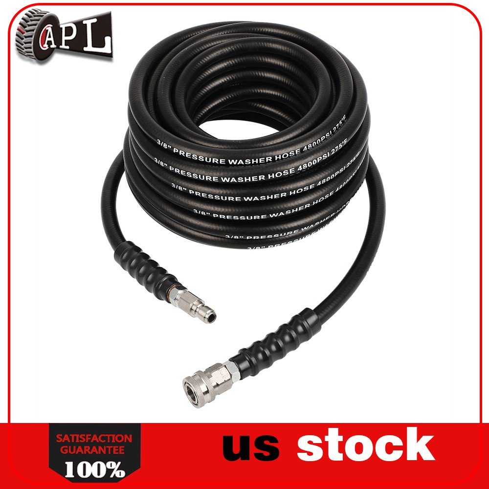 50FT 3/8″ Hot Water Pressure Washer Hose 4800 psi Rubber Power Washer Hose