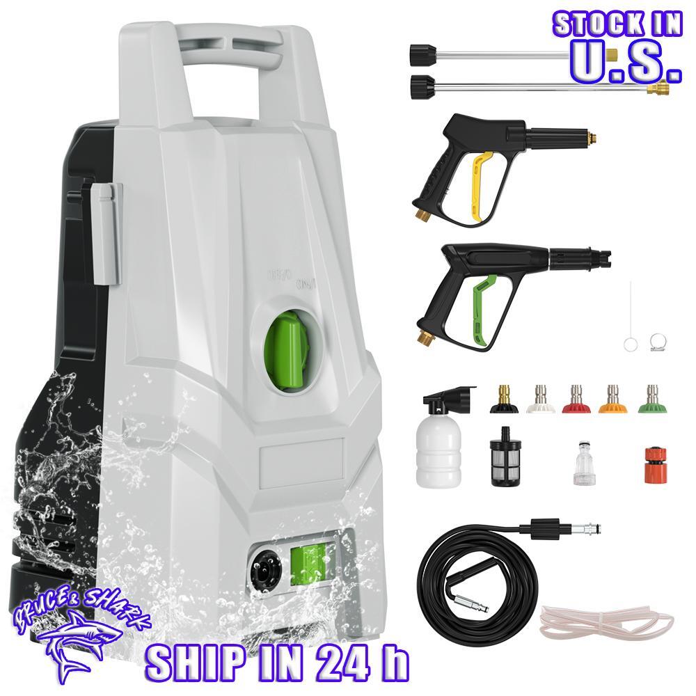 1400W Portable Electric High Pressure Washer 3200PSI Max 1.8GPM Power Washer