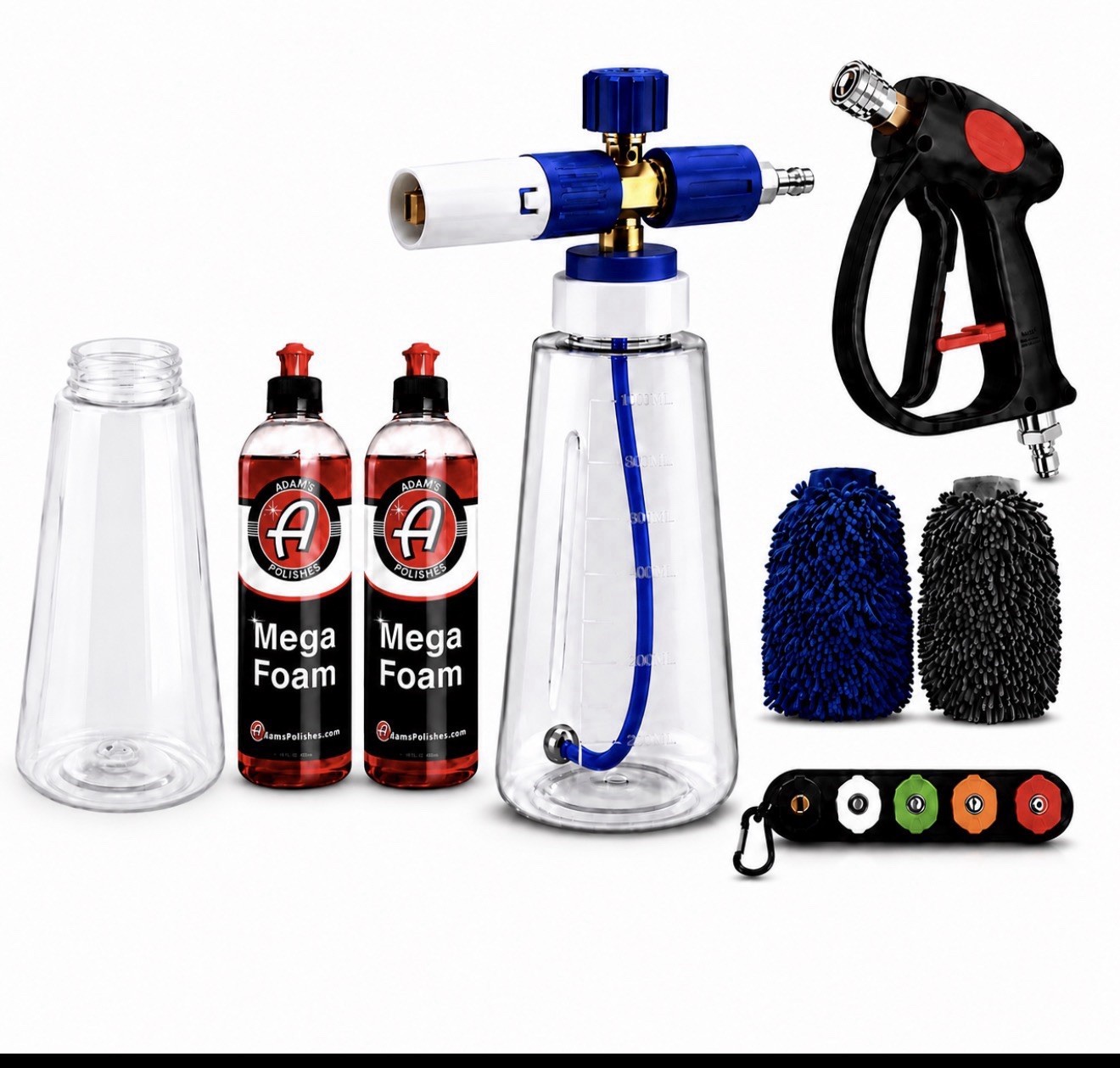 SUMMER SALE KIT, MJJC Like Foam Cannon Brass, (2)Adam’s MEGA Foam, Gun 4500 Psi
