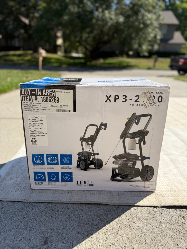 AR Blue Clean Electric Pressure Washer 2400 PSI – Brand New Open Box (tested)
