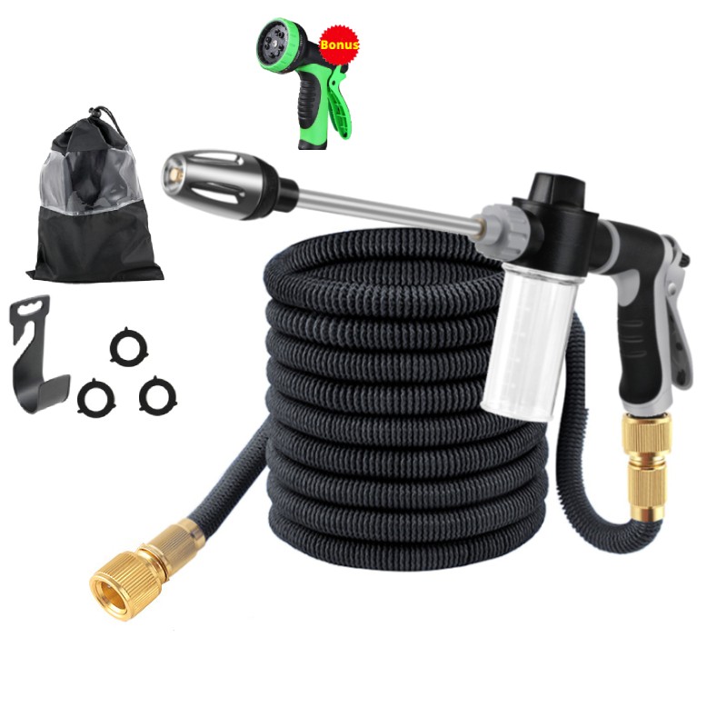 25ft, 50ft, 75ft, 100ft, Expanding Water Hose No-Kink Garden Hose with Nozzle