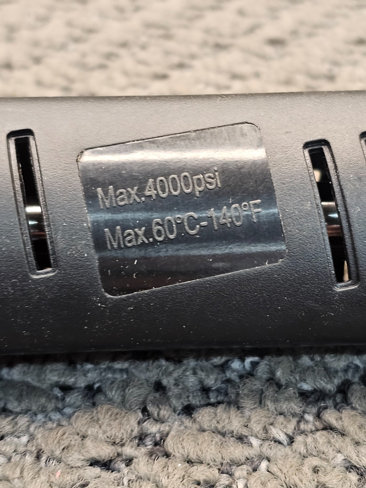Pressure Washer Jet Pipe 4000PSI 60ºC-140ºF Max 13-1/2″ Length 3/4″ Wide