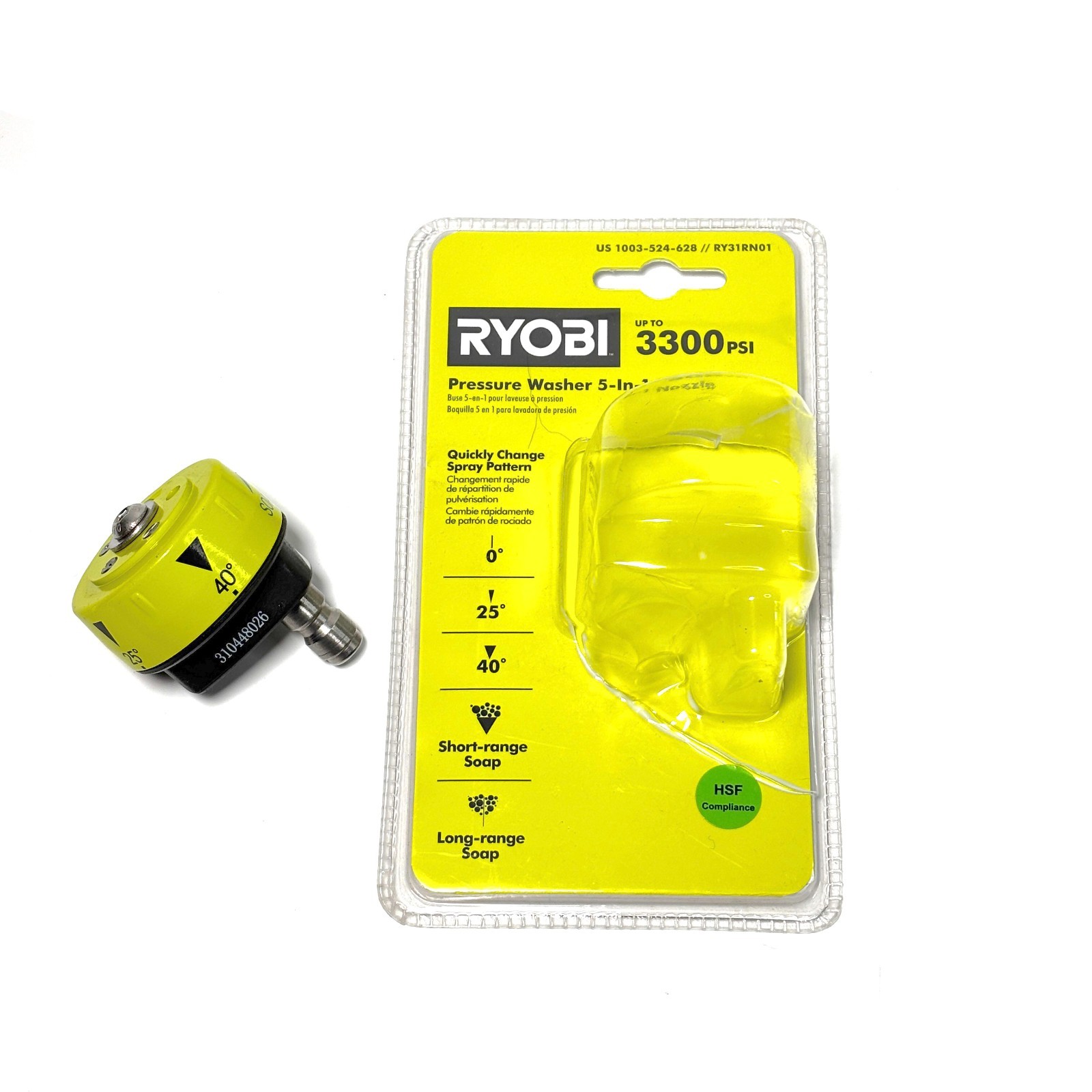 Ryobi 5-in-1 3300 PSI Gas and Electric Pressure Washer Nozzle OEM Genuine