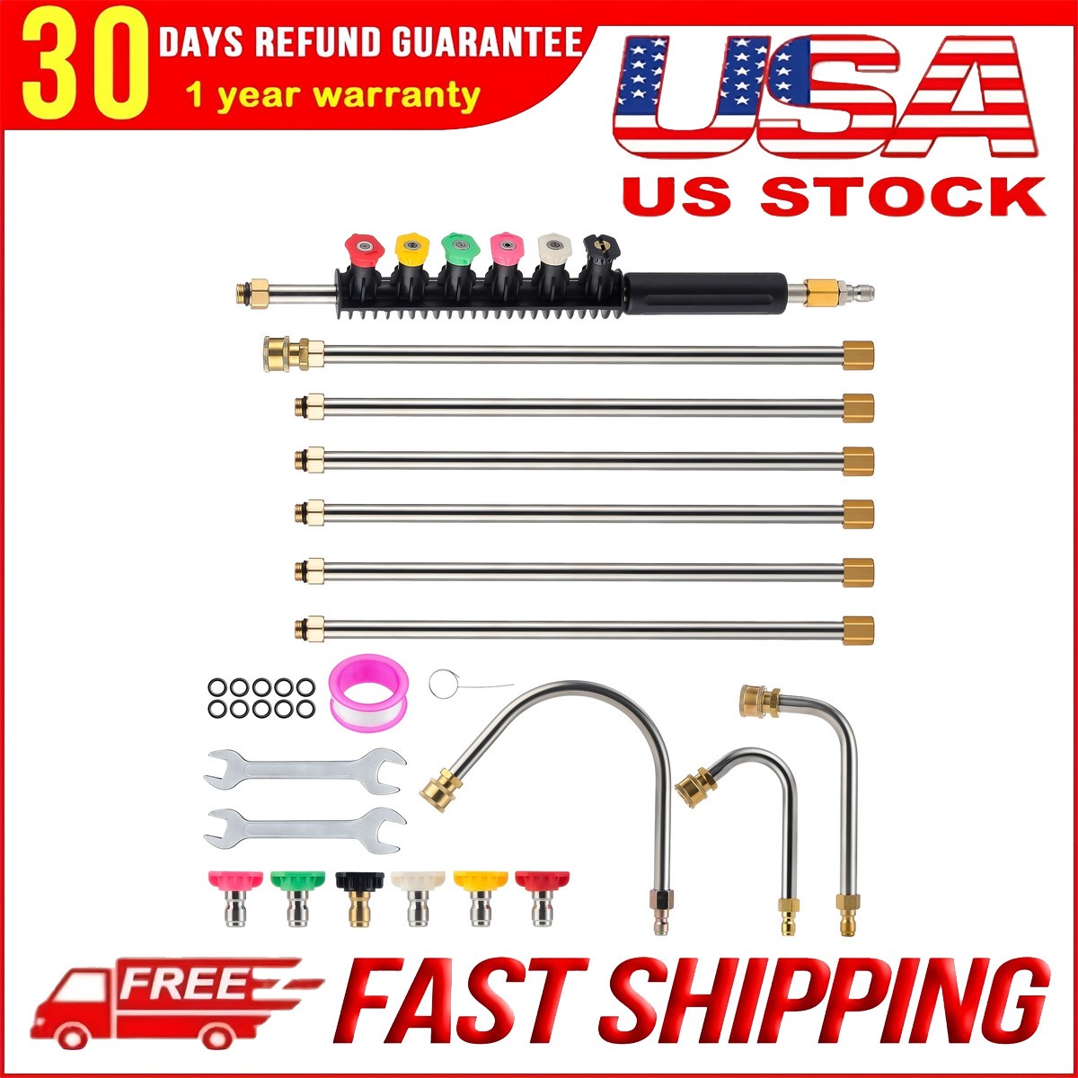 extension wand kit stainless steel lance power washer lance roof cleaning wand
