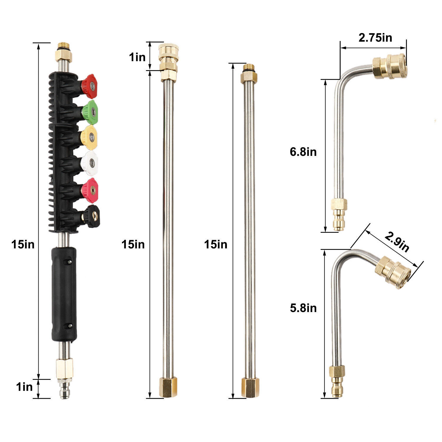 120 inch Pressure Washer Extension Wand, Replaceable Upgraded Power Washer Lance