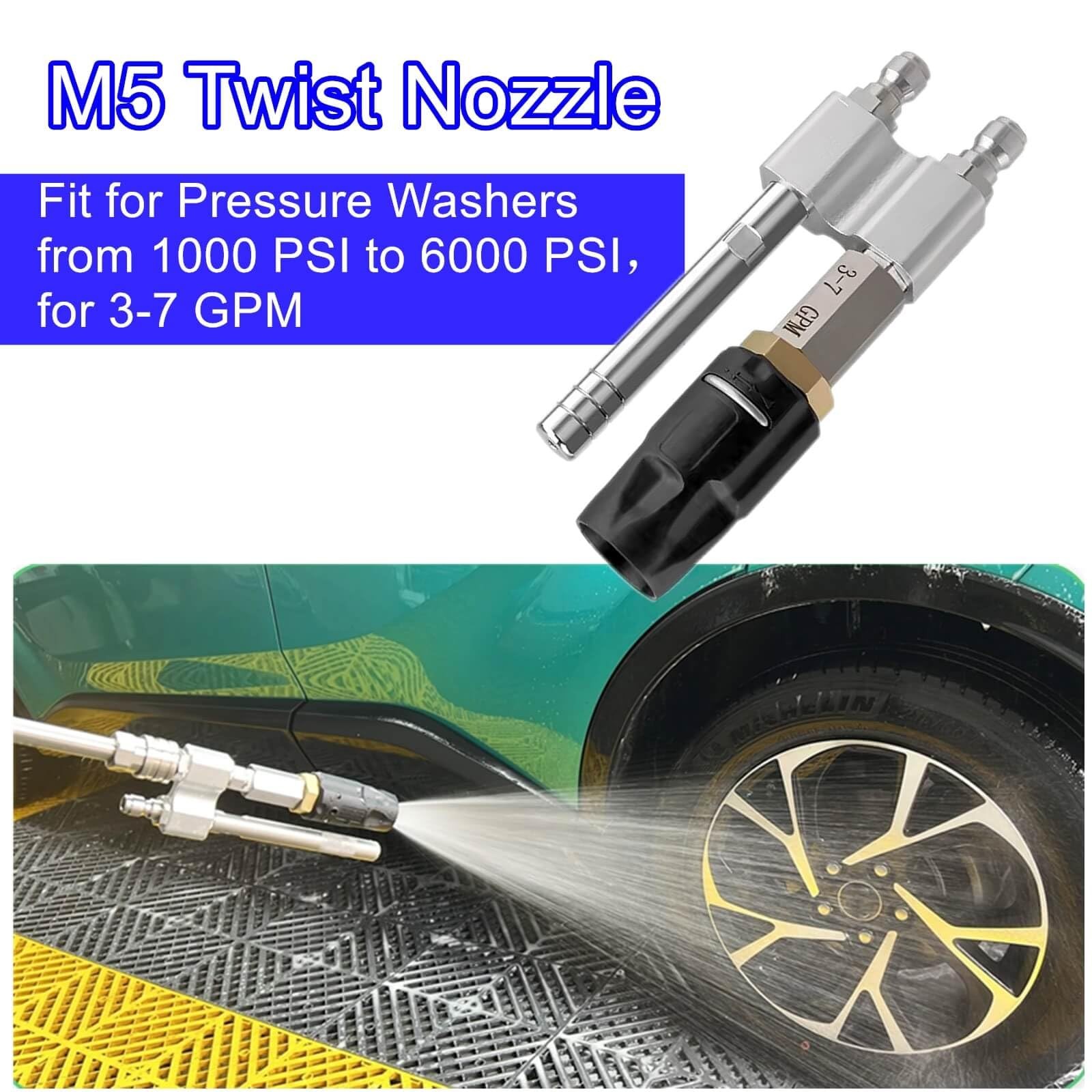 Tip M5 Twist Nozzle, Long Range Soap, M5 Twist Nozzle Fit for Pressure Washer…