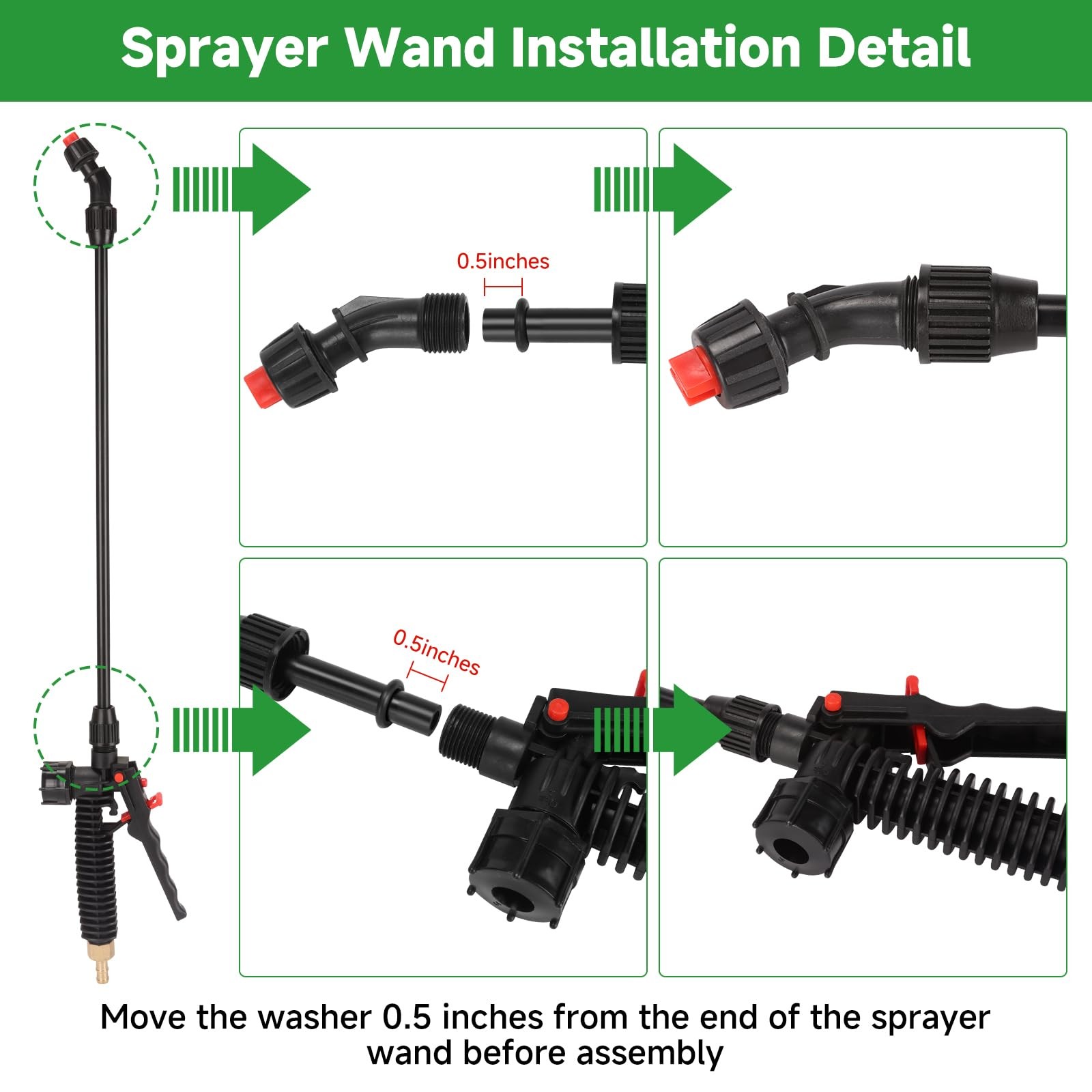 Acid 2 inches (W) x 16 (L) x 1.5 (H), Replacement Sprayer Wand