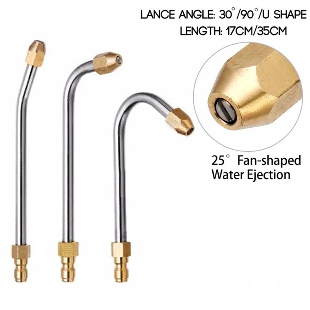 Extension Spray Nozzle High Pressure Wand 30??/90??/U-Shape Angled Lance