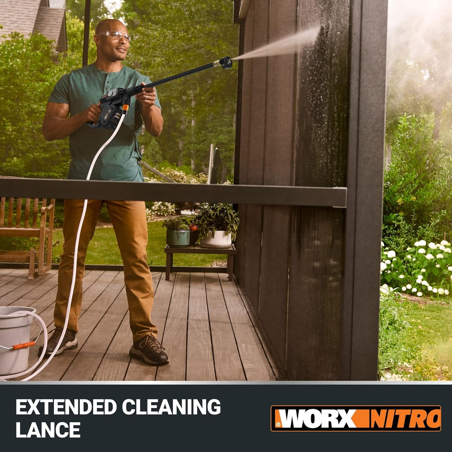 Worx Nitro Hydroshot 20V 710PSI Light-Duty Electric Pressure Washer with Brushle