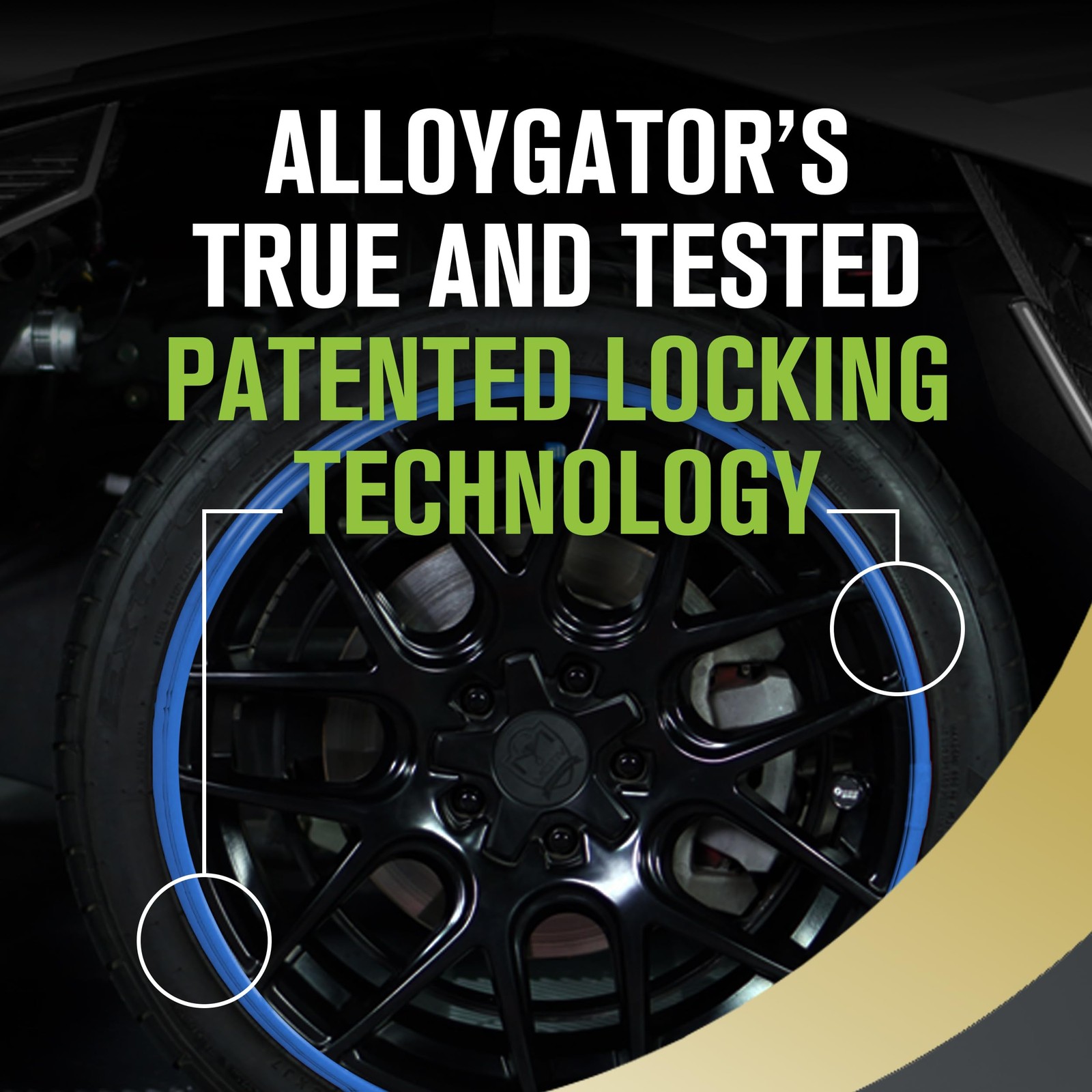 AlloyGator Sky Blue Rim Protector for Car Wheels (Fits 12-24 Wheel Diameter)…