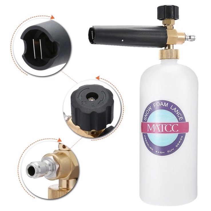 Snow Foam Cannon II with 1/4″ Quick Connector Bottle(0.22gal)