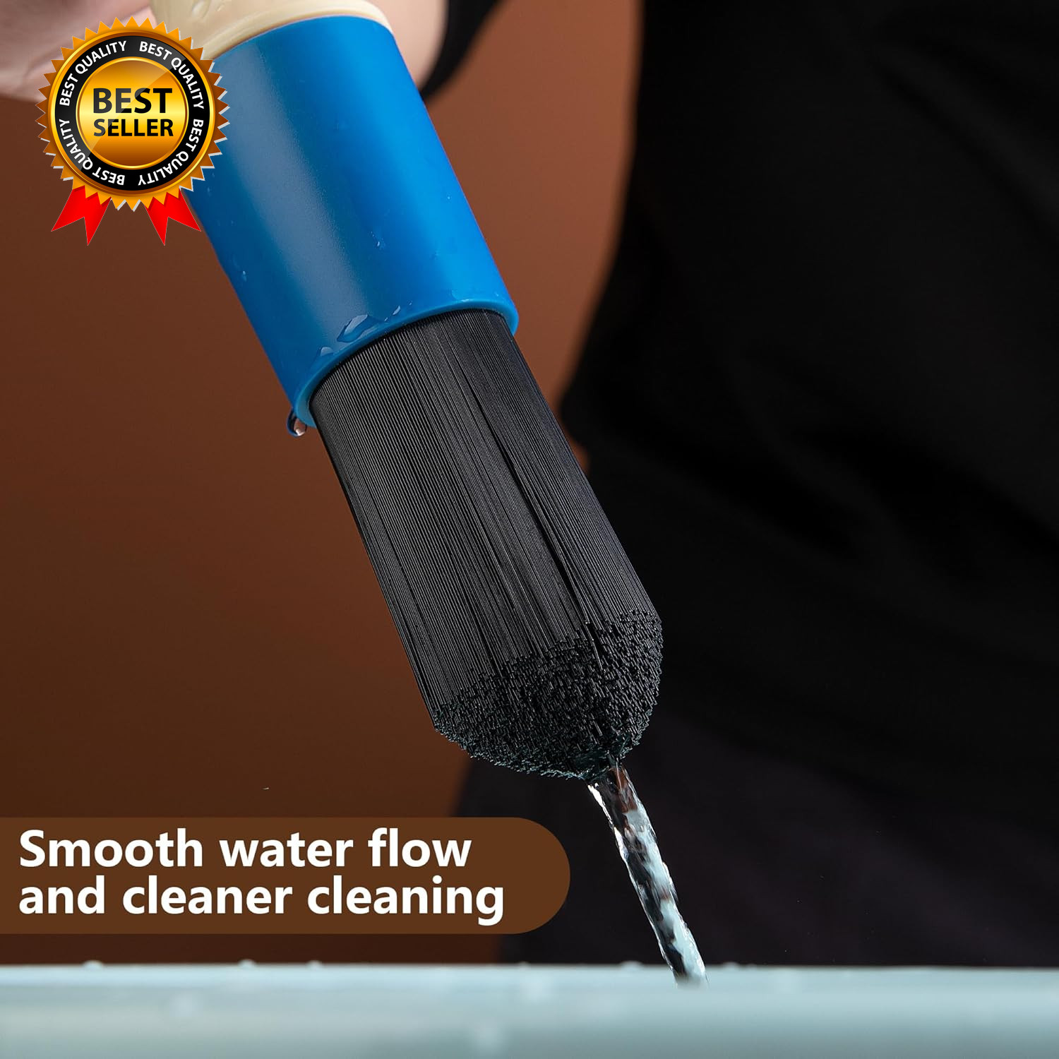 Parts Washer Brush with Hose- Wear Resistant Parts Cleaning Brush