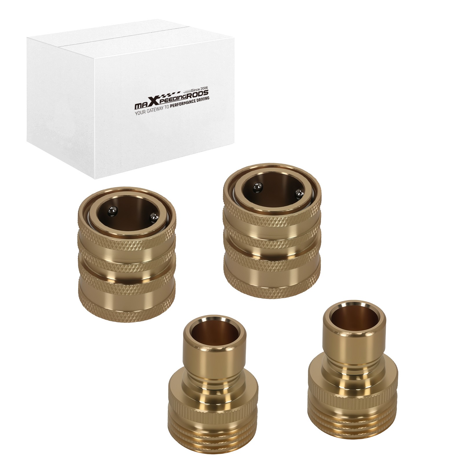 4x 3/4″ Brass Pressure Washer Adapter Quick Connect for Garden Hose