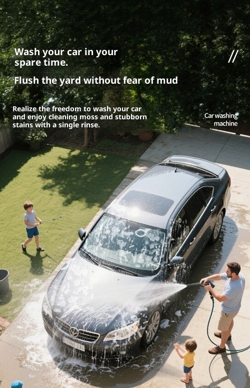 Car Wash Home-Use 220V High-Pressure Water Pump Powerful Cleaning Machine