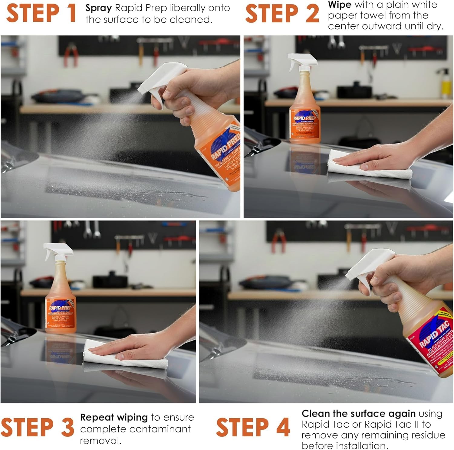 Rapid Prep Safe Surface Cleaner 128 oz | Perfect for Glass, Metals, and Graphics