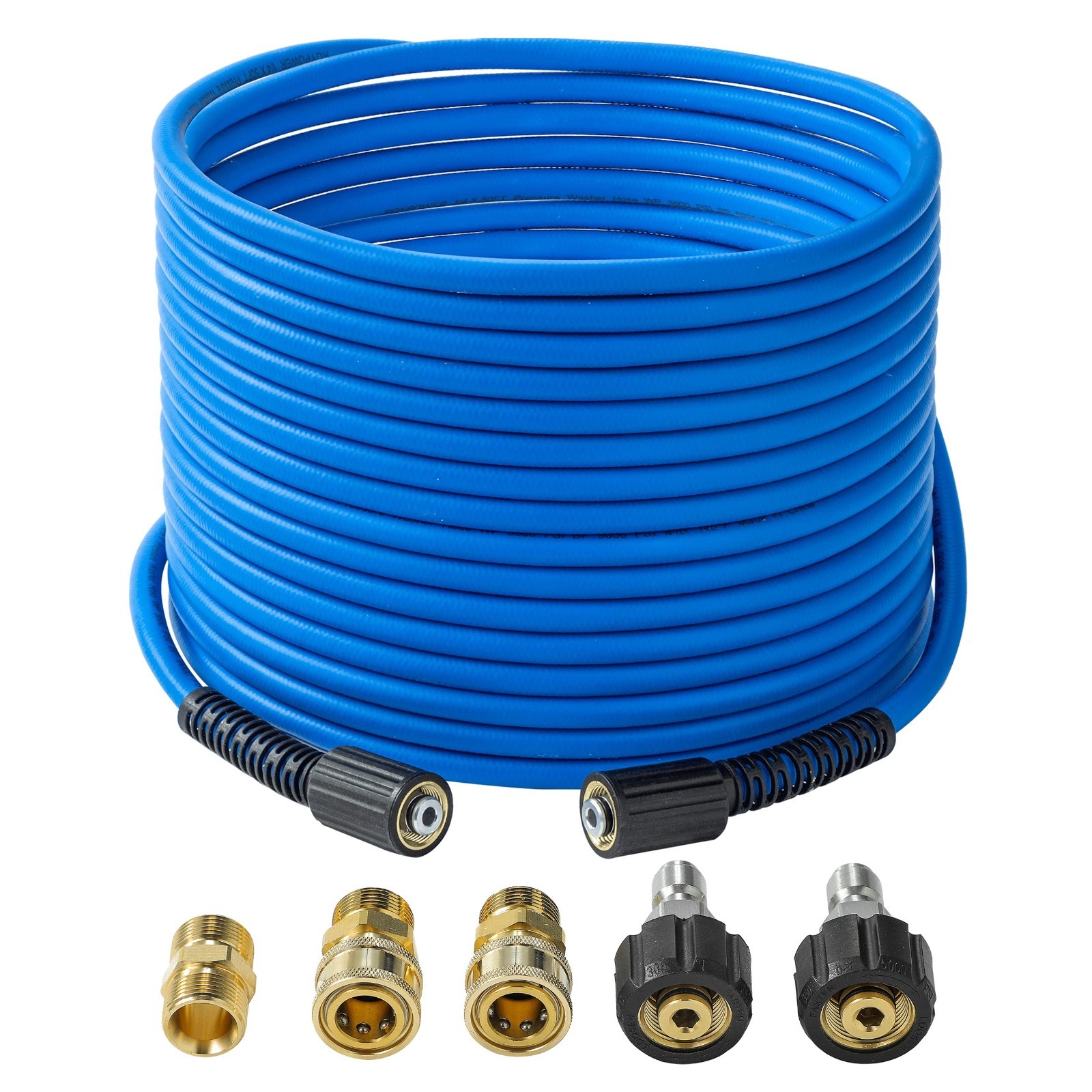 High-Pressure Washer Hose 1/4″ x 50FT – Kink Resistant, M22 Compatible, 3600PSI