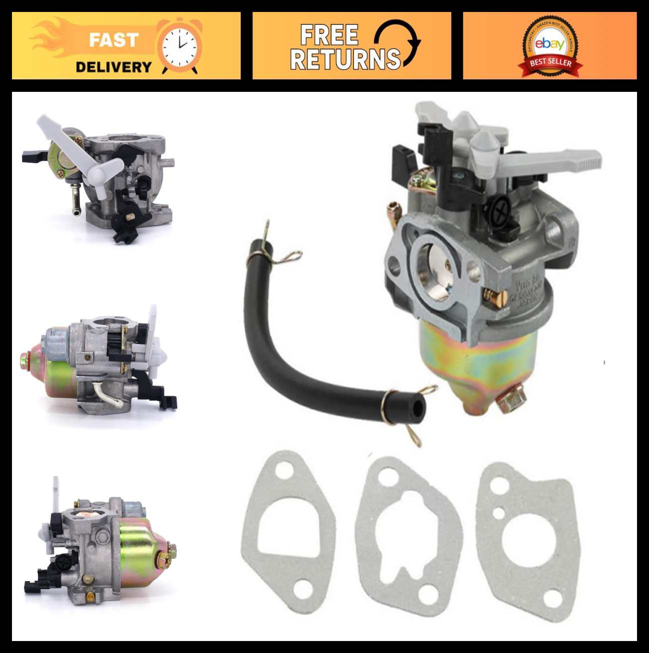 Carburetor for Homelite Pressure Washer 179CC 180CC DJ165F 2700PSI 2.3GPM