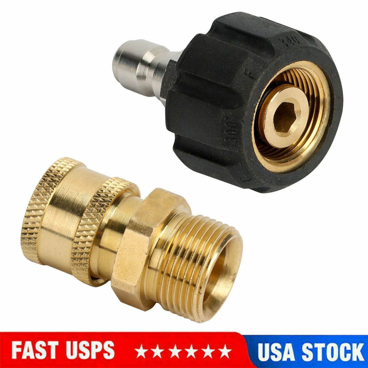 M22 Quick Connect Adapter Female to 1/4” Male Connector for Pressure Washer