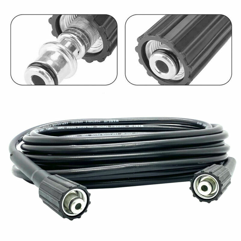 30/66 FT x 1/4 Inch 3200 MAX PSI Pressure Washer Replacement Hose – M22 14MM