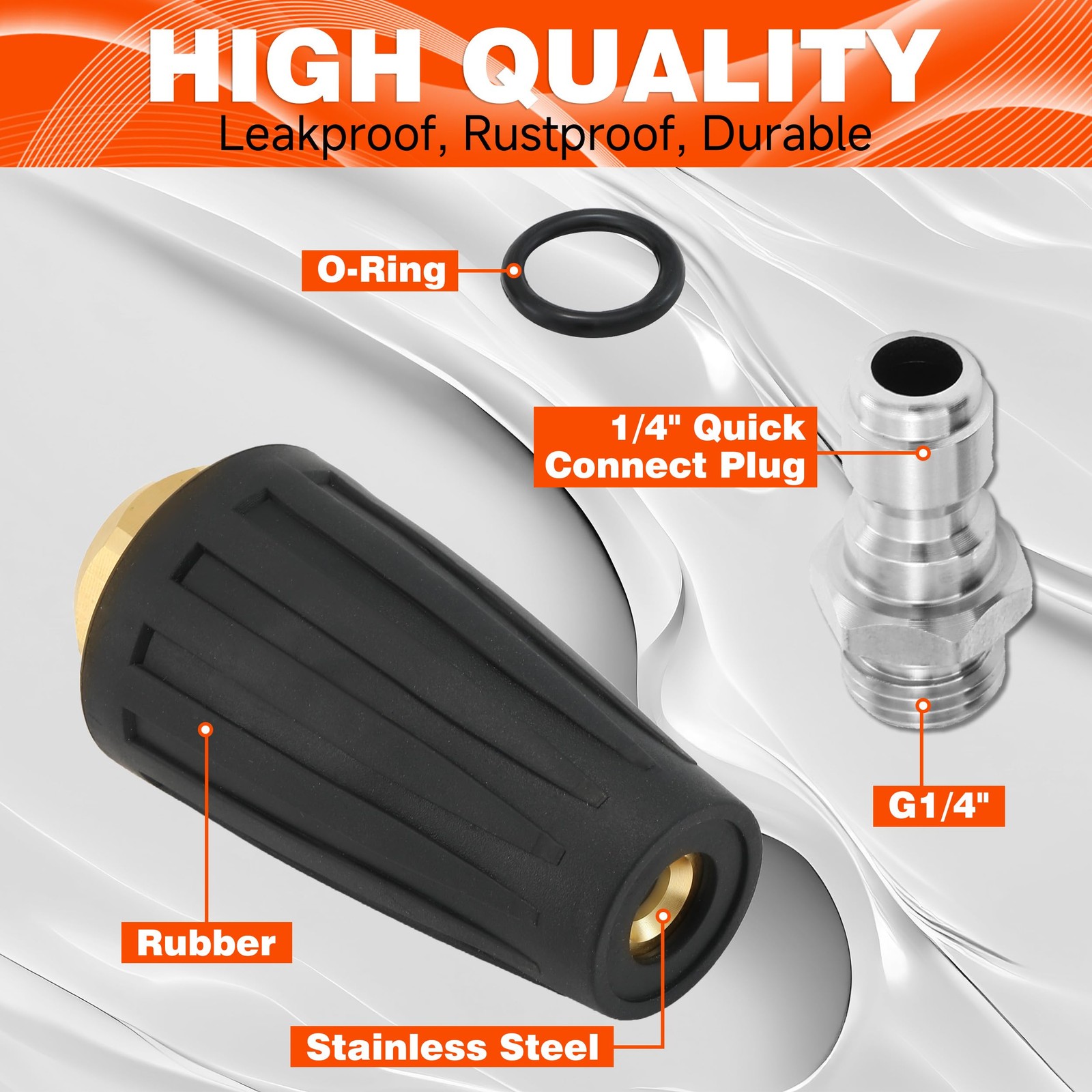 Quick Connect Turbo Nozzle Universal For Cold Water Pressure Washer 2500 PSI