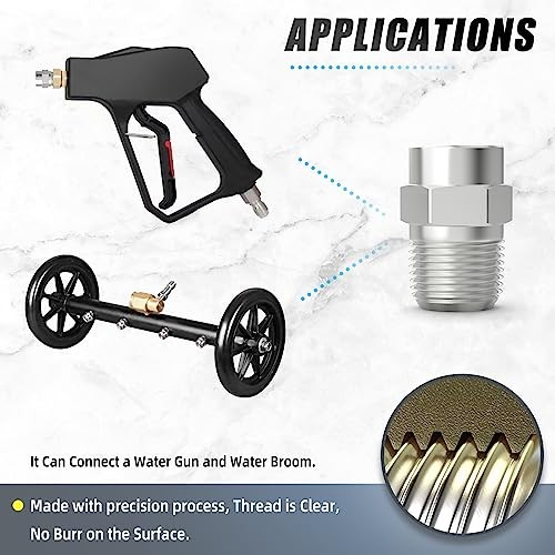 35° Surface Cleaner Tips 1/4″ NPT Male 2.5 Orifice 4000 PSI Nozzles – 10-Pack