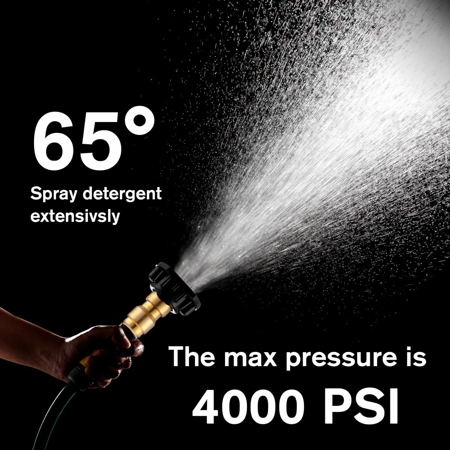1/4 Inch Pressure Washer Nozzle Tips Quick Connector 2.5 Gpm 4000 Psi Power Wash