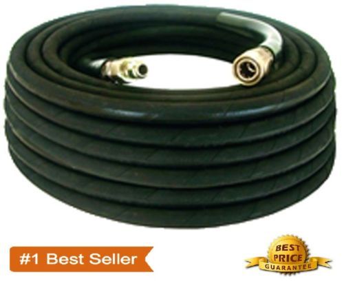 Pressure Washer Parts 100 ft foot 3/8″ Black 4000psi Hose Hot & Cold Water