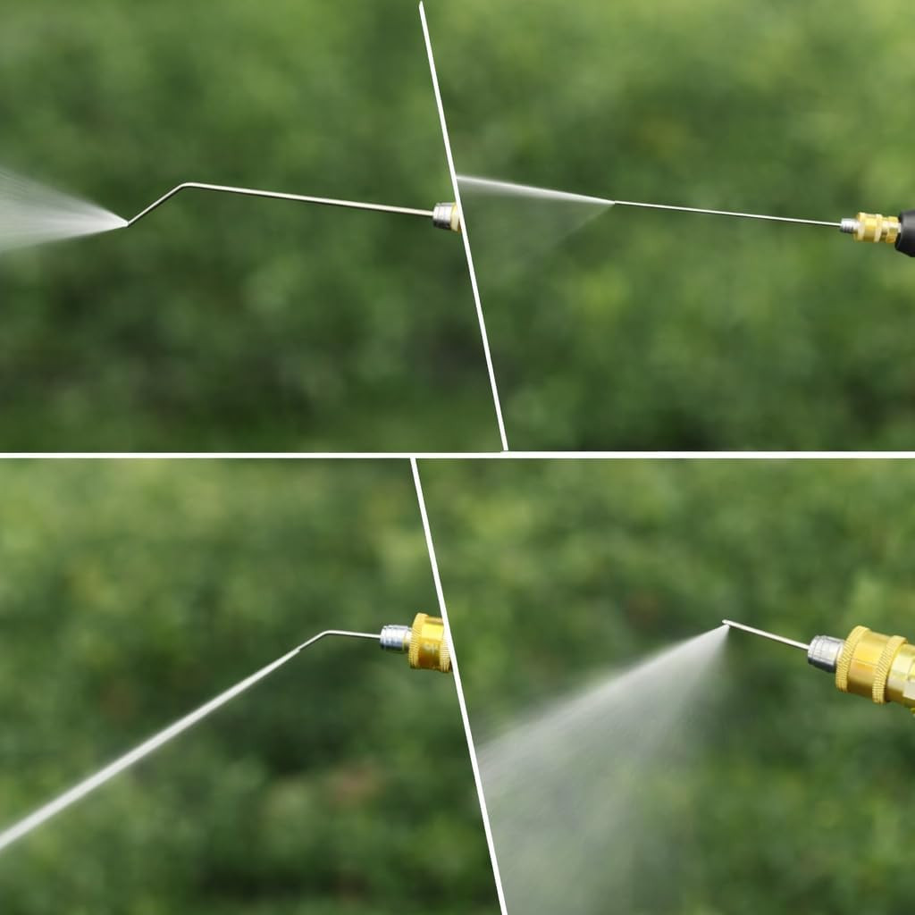 High Pressure Washer Nozzle Kit for Washing,Stainless Steel Flush Wand Extension