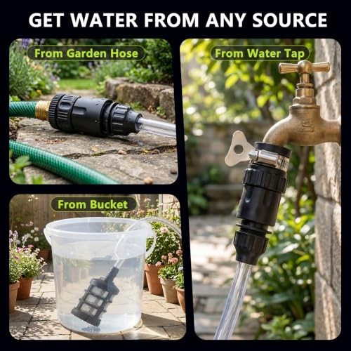 Cordless Portable Pressure Washer with 2 Batteries and 6-in-1 Nozzle