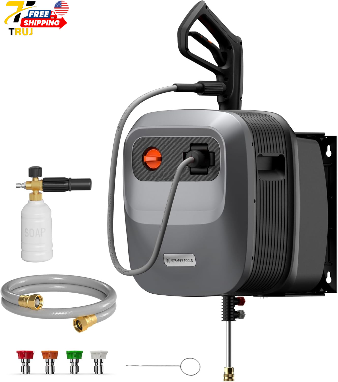 Giraffe Tools Grandfalls Pressure Washer G20B Pro 2500 PSI 2.2 GPM Wall Mounted