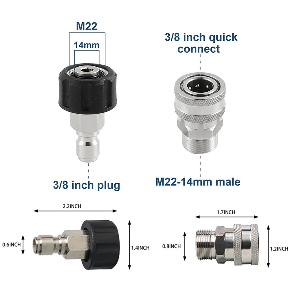 Heavily Engineered Quick Connect Set Suitable for Tough Cleaning Conditions