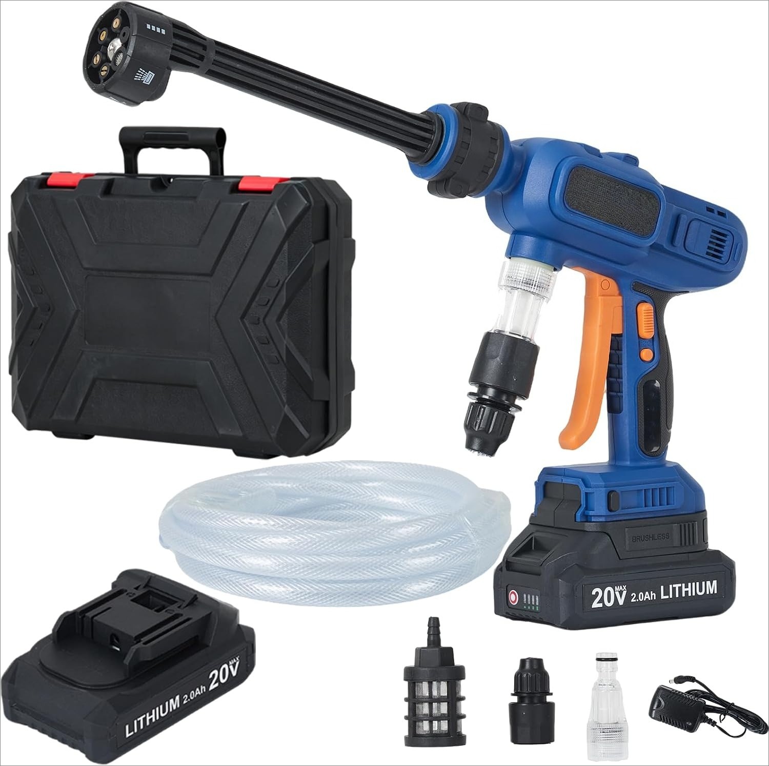 Cordless Pressure Washer, 1300 PSI Portable Power Washer with Battery & Charger