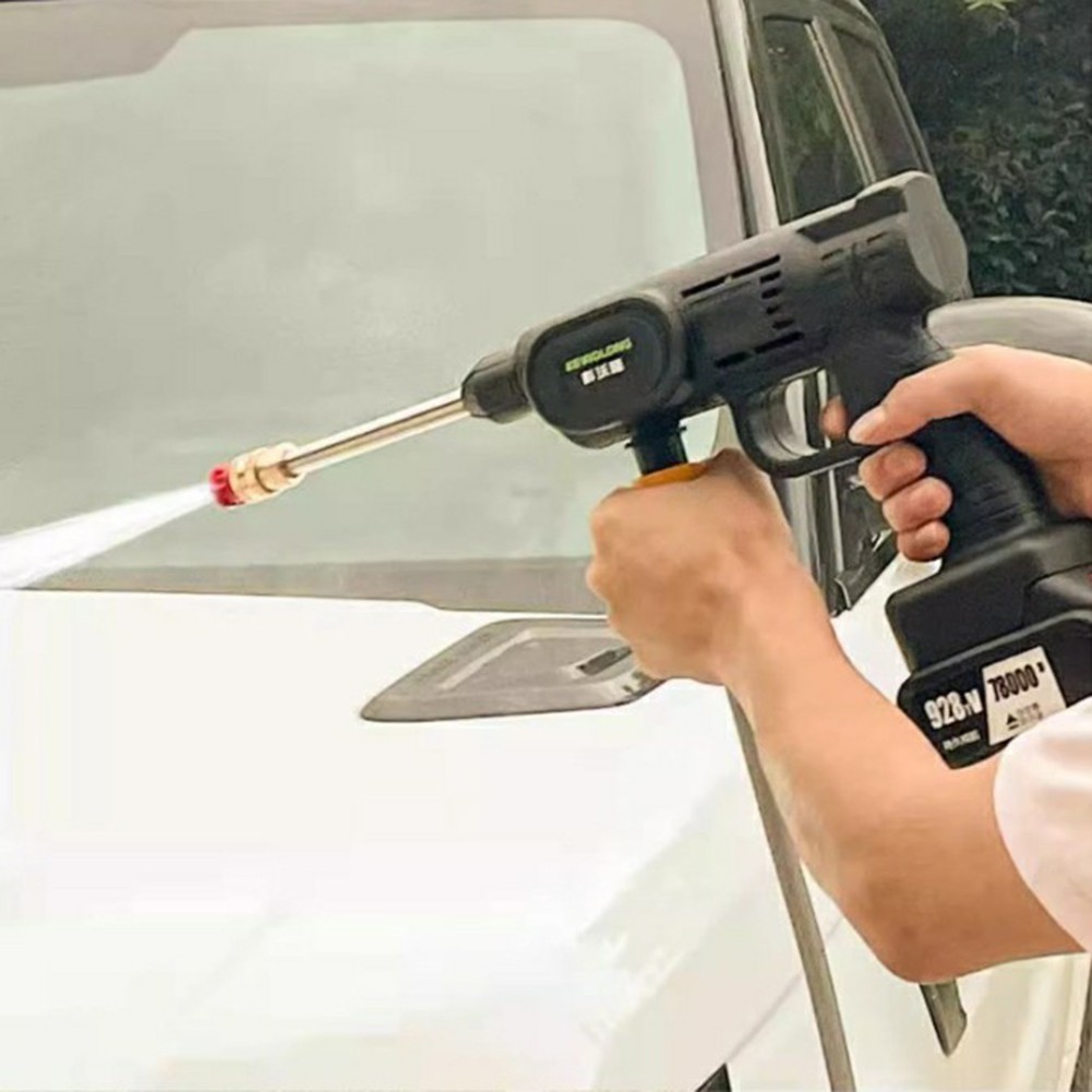 500W Cordless Water Spray Gun Portable High Pressure 50BAR Car Washer Cleaner