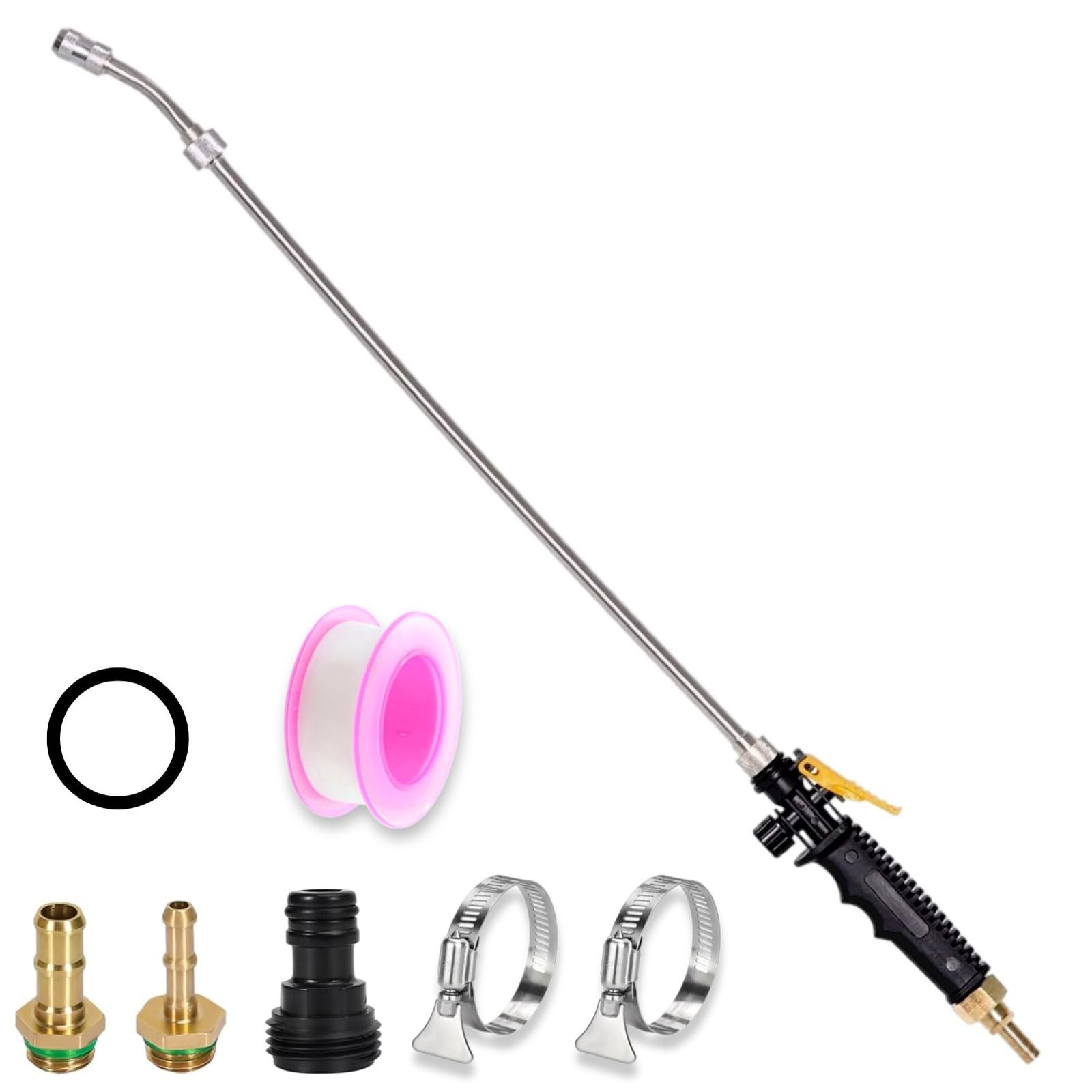 29” Sprayer Wand Replacement, 1/4″ & 3/8″ 4 x 17 x 0.7 inches, Black 29 IN