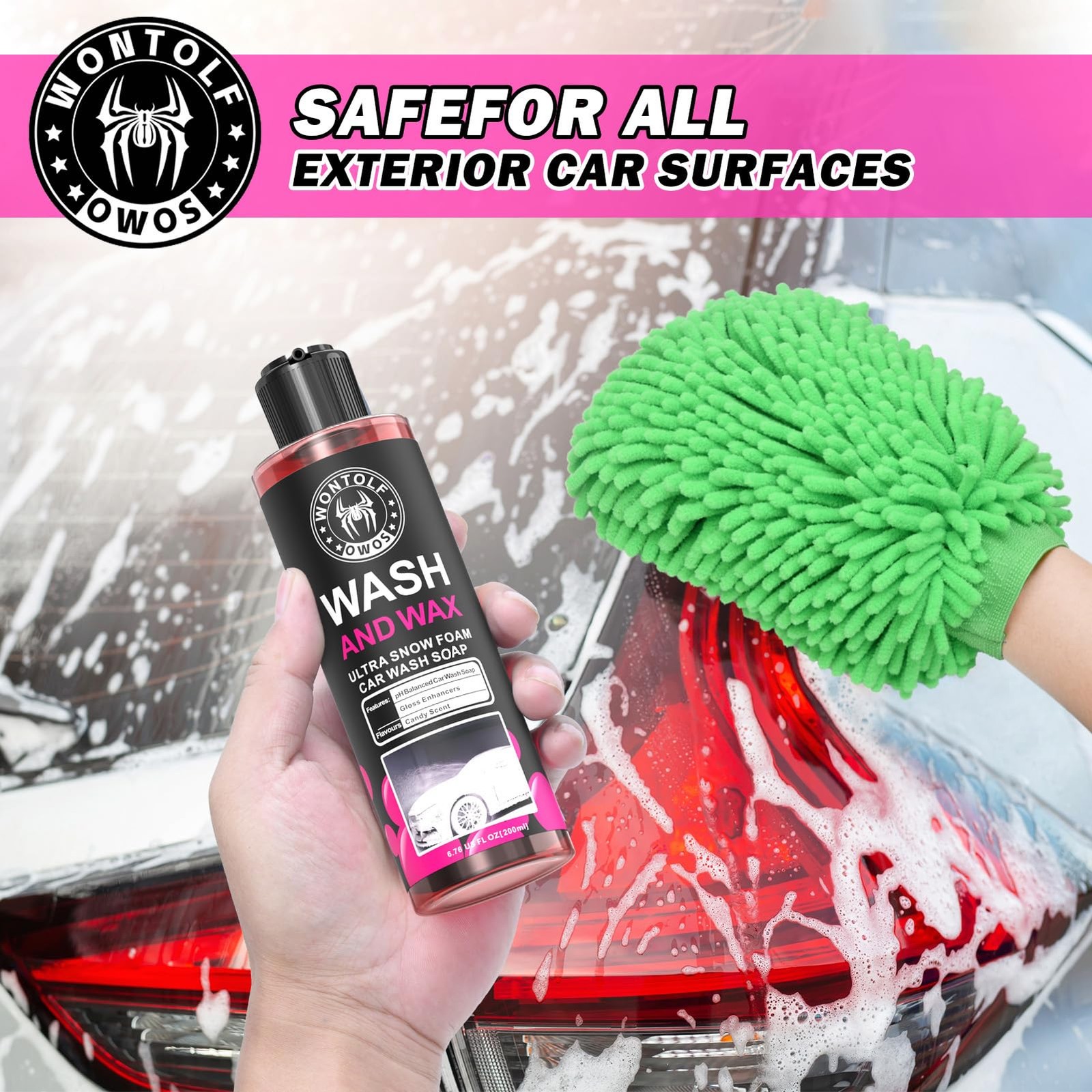 Car Wash Foam Gun Foam Cannon Sprayer Kit with Car Wash Soap, Microfiber Car …