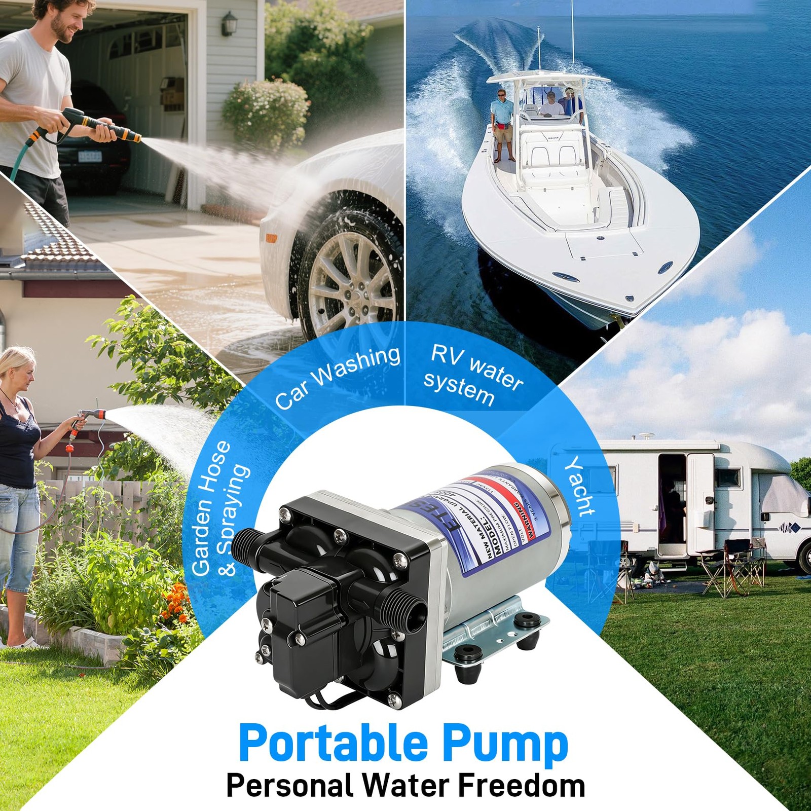 4008-171-A65/E65 Water Pump, 115V 3.0GPM with Strainer, Portable Electric Utilit