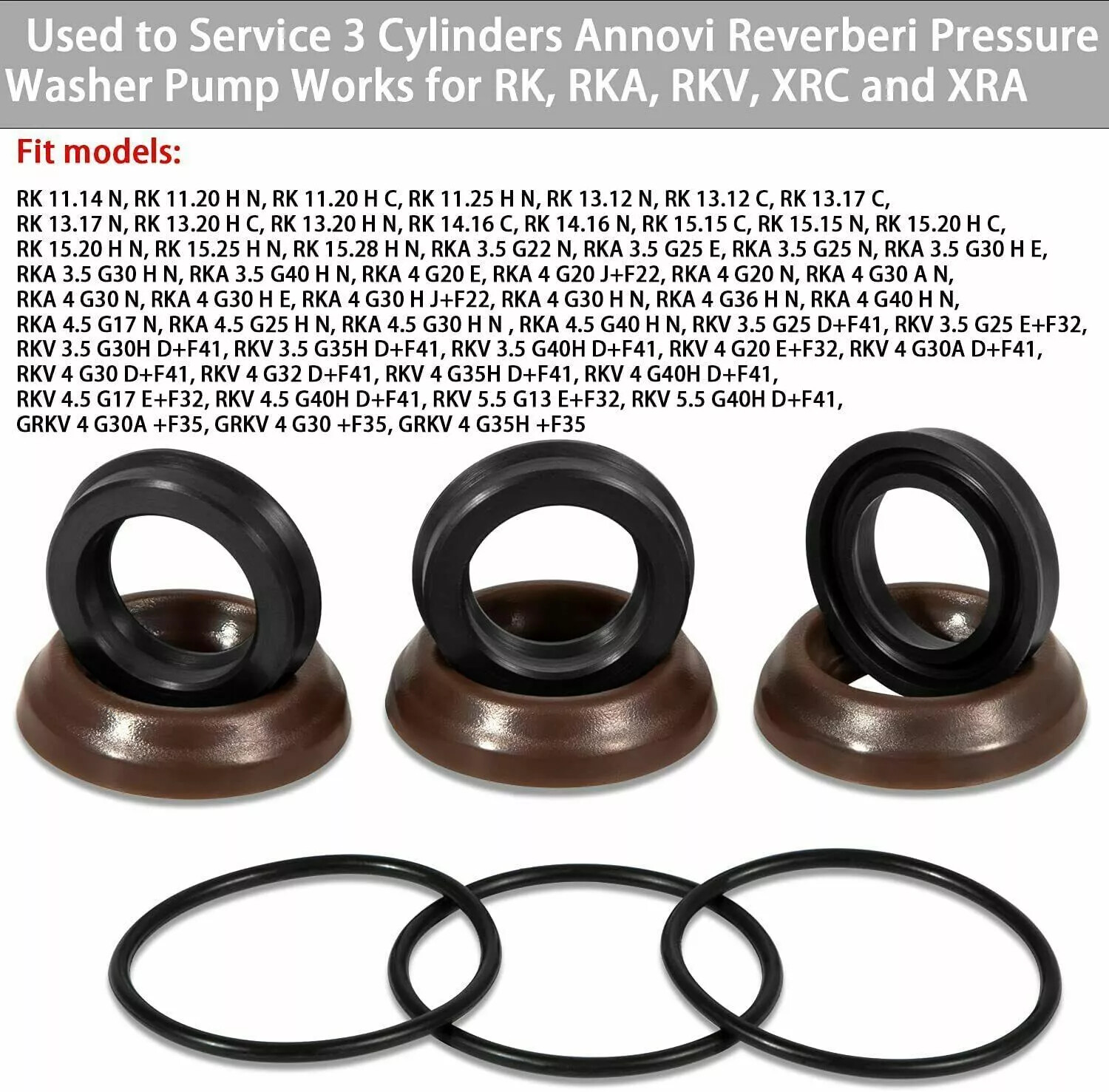 AR1857 Packing Kit 18mm XR Seal Repair For Annovi Reverberi Pressure Washer Pump