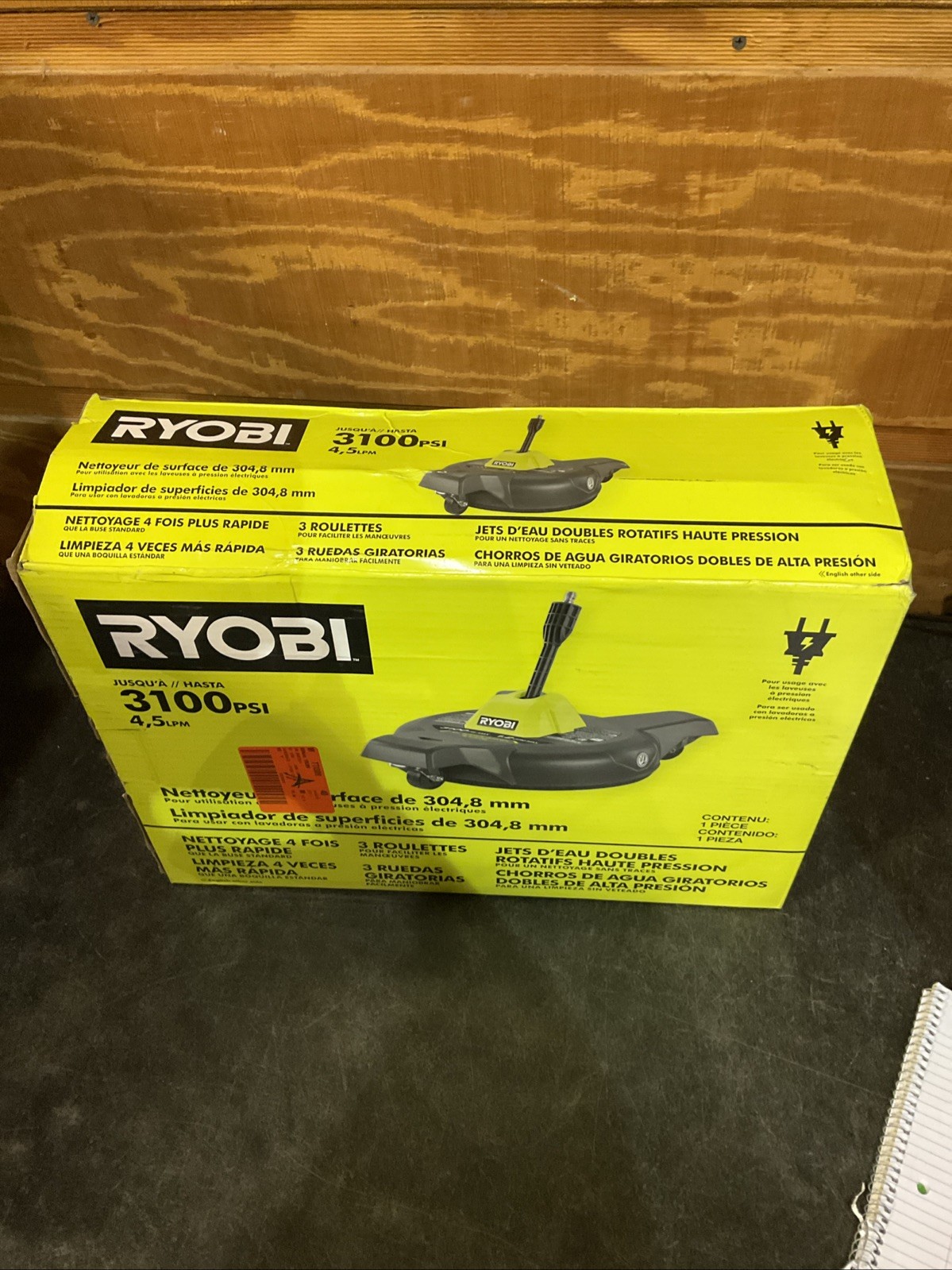 Ryobi RY31SC312 1.2GPM 12″ Surface Cleaner For Electric Pressure Washer